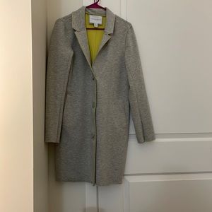 Carolina Belle Trench Coat Medium Grey Minimalist Heavy Knit/T shirt material